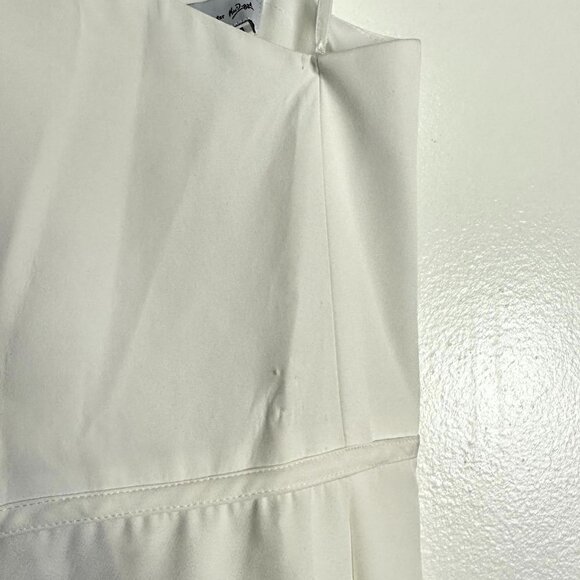 MAC DUGGAL One Shoulder Puff Sleeve Gown in White Size US 14 - Picture 6 of 10